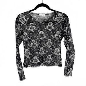 Issey Miyake Patterned Mesh Top